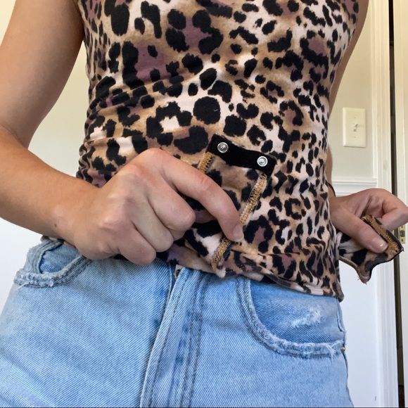 Cheetah print bodysuit Kendall + Kylie - Picture 3 of 4